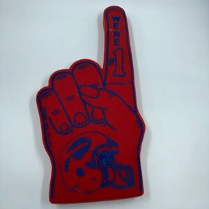 Vintage 80s TRENCH Buffalo Bills We’re #1 Red/Blue Football Helmet Foam Finger